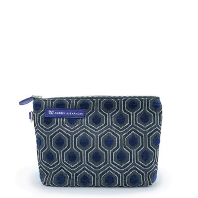 Sapphire Blue Jacquard Clutch Bag