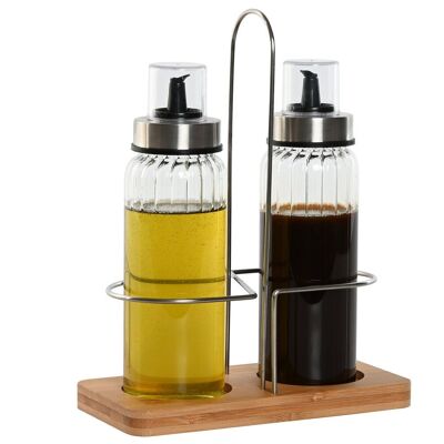 Öl-Essig-Behälter-Set, 2 Gläser, 18,5 x 9,3 x 24, 300 ml, PC212522