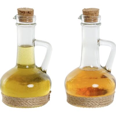 HUILE VINAIGRE SET 2 VERRE 9X9X16 320ML PC203468