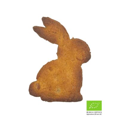 Pasqua: biscotto “coniglietti masticabili” matcha e arancia BIO/BIOLOGICO