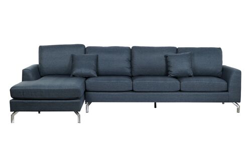 Sofa Poliester Metal 300X160X85 Azul MB206628