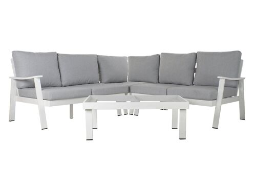 Sofa Set 4 Aluminio Poliester 212X212X86 Gris MB192577