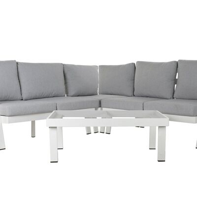 Sofa Set 4 Aluminio Poliester 212X212X86 Gris MB192577