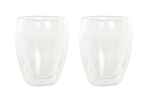 Vaso Set 2 Cristal 9X9X10,2 380Ml Doble Pare PC202328