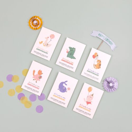 Invitation Anniversaire Kids – Pack de 6 sachets