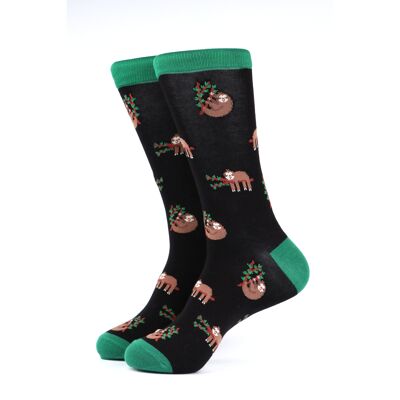 Men's Snoozing Sloth Bamboo Socks