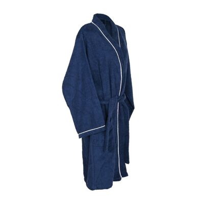 BATHROBE SET 2 COTTON 63X1X120 400GSM MEN BLUE TX210593