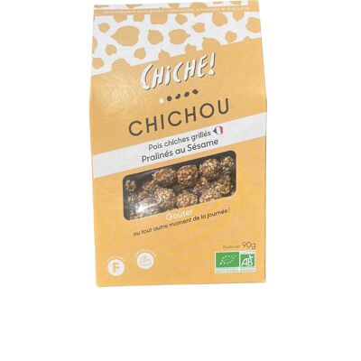 LIQUIDACIÓN - Chouchou-ECO - Garbanzos praliné con sésamo 90g - SIN GLUTEN