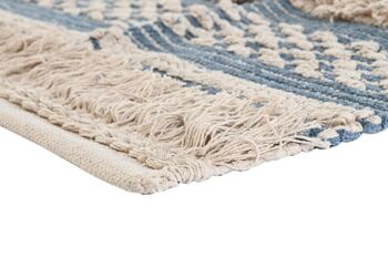 TAPIS COTON 230X160X2 1600 GR BLEU TX204338 4