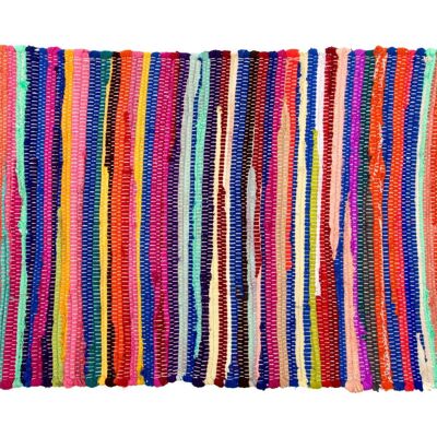 Tappeto in cotone 80X50X0,5 Chindi Multicolor TX131760