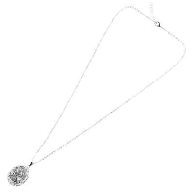 Bronze Rod Necklace.With Black Diamond Glitter