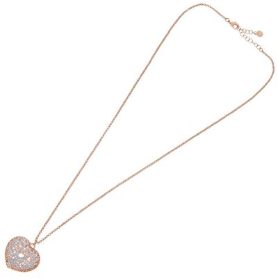 Rose Bronze Necklace With Glitter