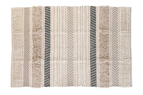 ALFOMBRA ALGODON 180X120X1 1600 GR BEIGE TX204340