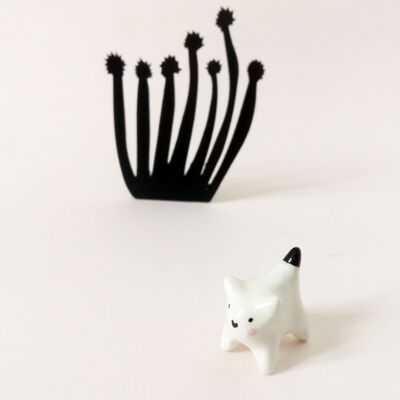 Gatto in miniatura in ceramica