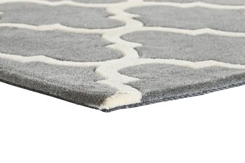 TAPIS POLYESTER 60X90X2 1800 G/M2 ETHNIQUE GRIS TX204768 3