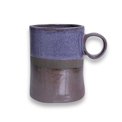 Taza de té "Miham", violeta/cobre, gres - 360ml