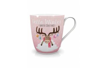 Tasse à thé tasse de Noël "Karl" rose - 350ml