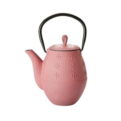 Teapot "Laoshan", pink/berry, cast iron with stainless steel filter - 900ml