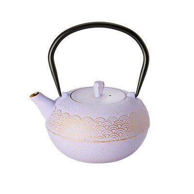 Teapot "Linhai", lilac, cast iron with stainless steel filter - 1100ml
