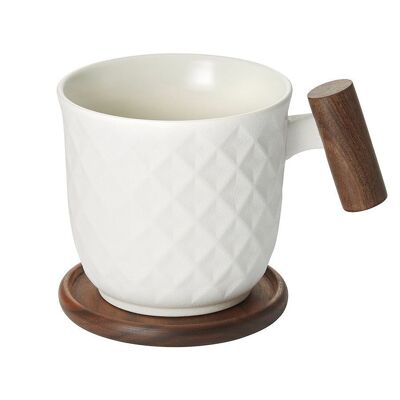 XXL tea mug "Minja", white, porcelain - 450ml