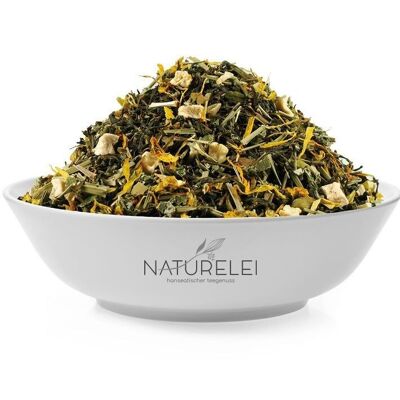 Ginger / Citrus / Honey - naturally flavored green tea blend - 100g