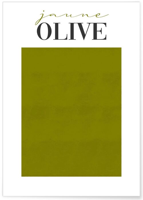 Affiche Jaune Olive