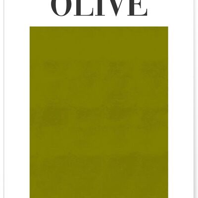 Olivgelbes Poster