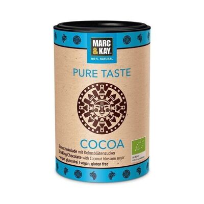 Marc & Kay Chocolate para beber orgánico puro - Cacao sabor puro - 250 g