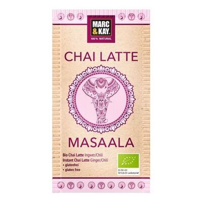 Marc & Kay Organic Drinking Chocolate Chai - Chai Latte Masaala - porzione in tazza - 10 pezzi