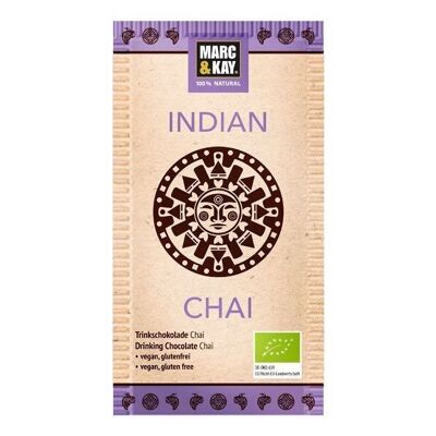 Marc & Kay Organic Drinking Chocolate Chai - Indian Chai - porzione in tazza - 10 pezzi