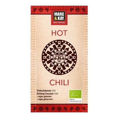 Marc & Kay Organic Drinking Chocolate Chili - Hot Chili - porción de taza - 10 piezas