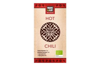 Marc & Kay Organic Drinking Chocolate Chili - Hot Chili - portion de tasse - 10 pièces