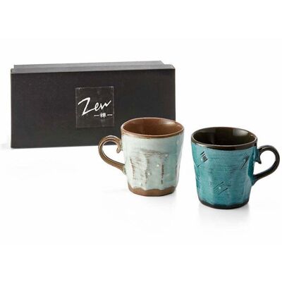 Teecup-Set "Miyu" in Geschenkbox - japanische Keramik - 2er Set