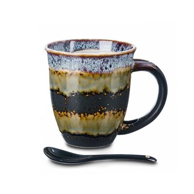 XXL tea mug "Takara", light blue, stoneware - 500ml