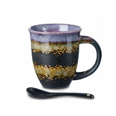 Taza de té XXL "Takara", violeta, gres - 500ml