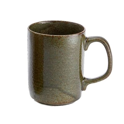 Tea mug "Akari", green, Japanese ceramic - 350ml