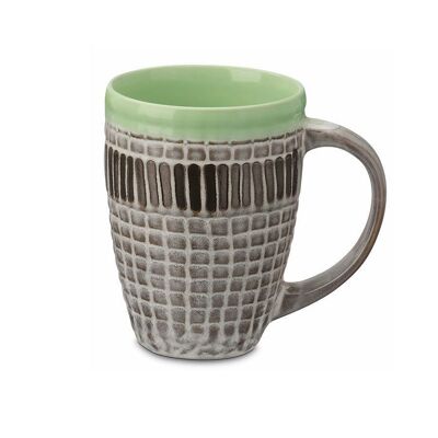 XXL tea mug "Tairu", green, stoneware - 450ml