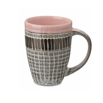 Tasse à thé XXL "Tairu", rose, faïence - 450ml