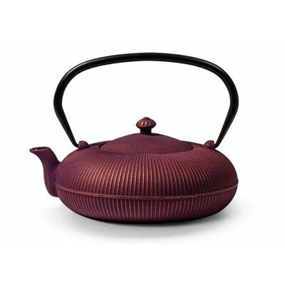 Teapot "Ning", purple, cast iron with stainless steel filter - 1200ml