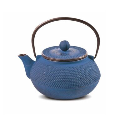 Teapot "Gansu", blue, cast iron with stainless steel filter - 800ml