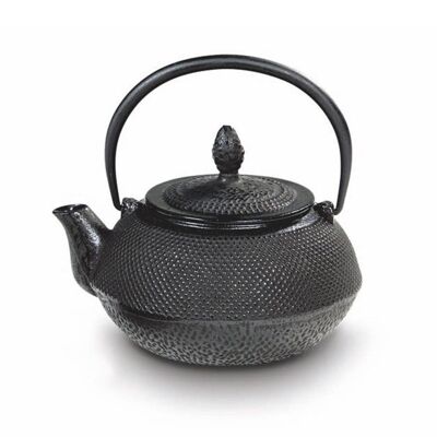 Teapot "Nangang", black, cast iron with stainless steel filter - 800ml