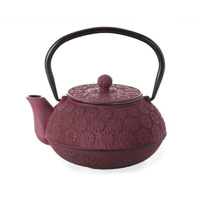 Teapot "Shenmi", dark red, cast iron with stainless steel filter - 600ml