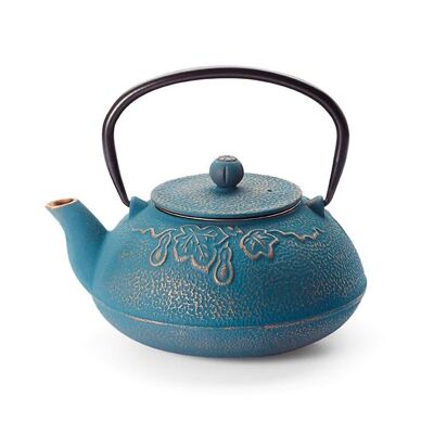 Teapot "Lantian", blue, cast iron with stainless steel filter - 1000ml