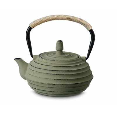 Teapot "Yinshan", green, cast iron with stainless steel filter - 700ml