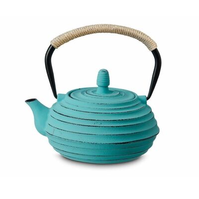 Teapot "Nanling", turquoise, cast iron with stainless steel filter - 700ml