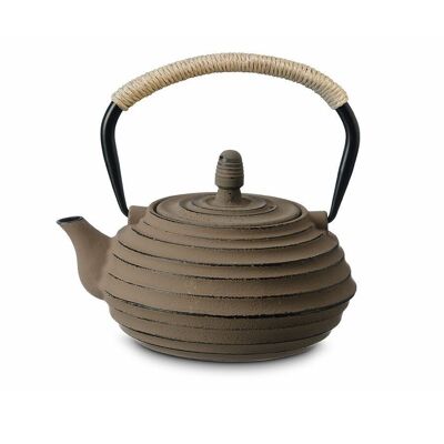 Teapot "Jinan", brown, cast iron with stainless steel filter - 700ml