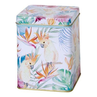 Tea caddy "Paradise" - with hinged lid - various. Sizes - 200g