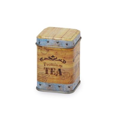 Contenitore per il tè "scatola da tè" - con coperchio scorrevole - vario. Dimensioni: 50 g