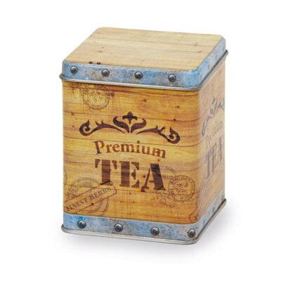 Contenitore per il tè "scatola da tè" - con coperchio scorrevole - vario. Dimensioni: 100 g