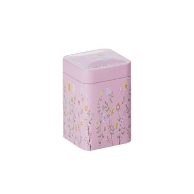 Caja para té "Prado de flores" - con tapa deslizante - varios. Tamaños - 20g